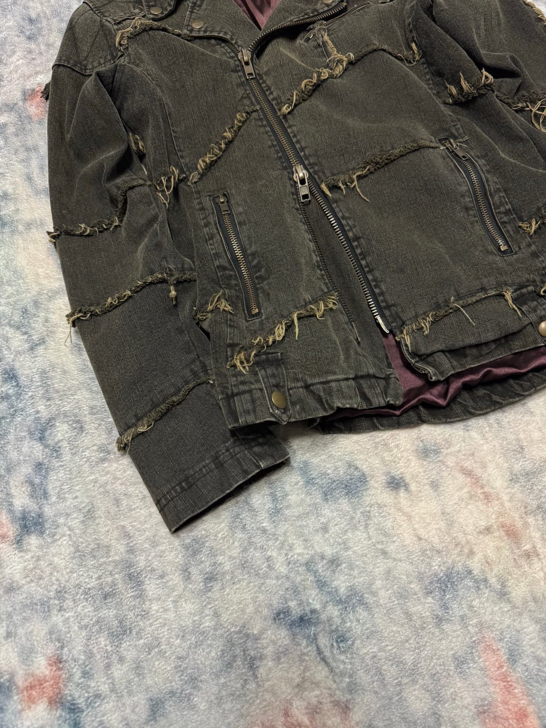 Face the music 00s grunge patchwork ride 상품이미지5