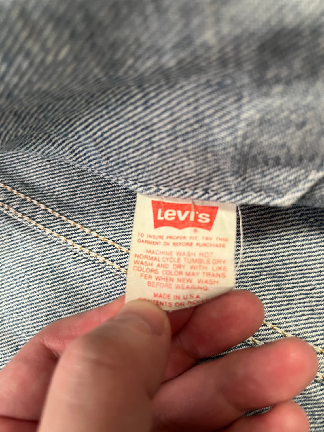미제 리바이스 70507 데님 자켓 빈티지 100-105사이즈 상품이미지4