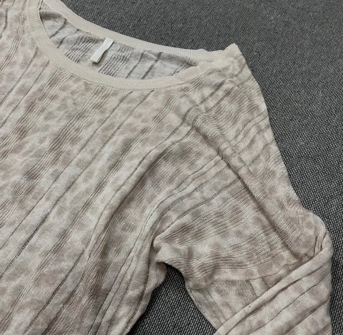 Leopard pattern wide neck sleeve 상품이미지3