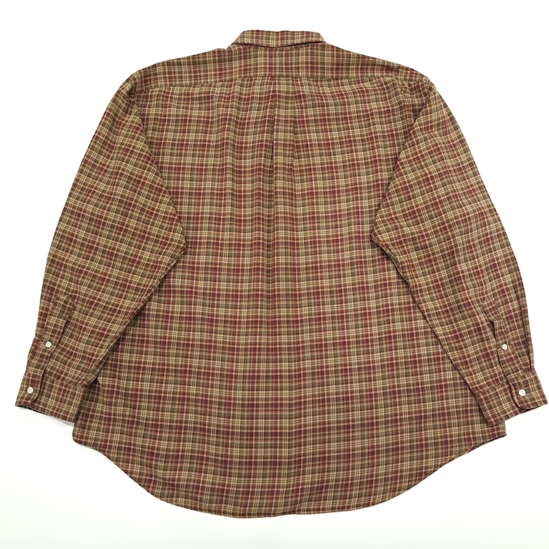 CN903 2XL 폴로 랄프로렌 버건디그린 타탄체크 플란넬 셔츠 남방 상품이미지7