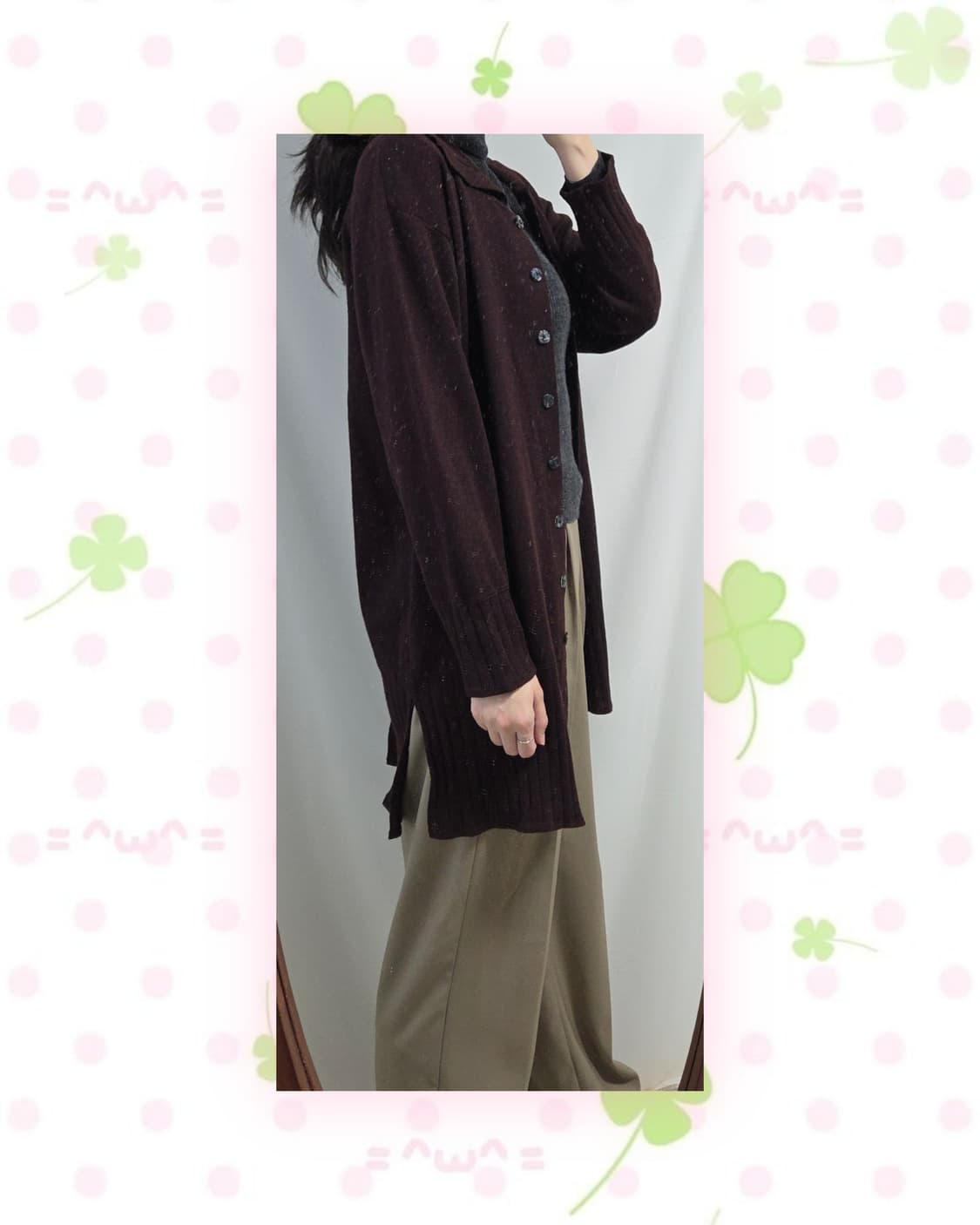 초코브라운 울 가디건 상품이미지3