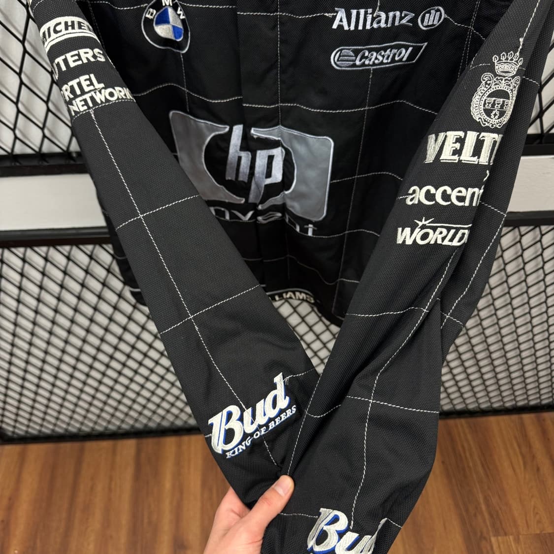00s BMW 윌리엄스 F1 팀 레이싱 자켓 전후면 퍄치 디테일 블랙 상품이미지6