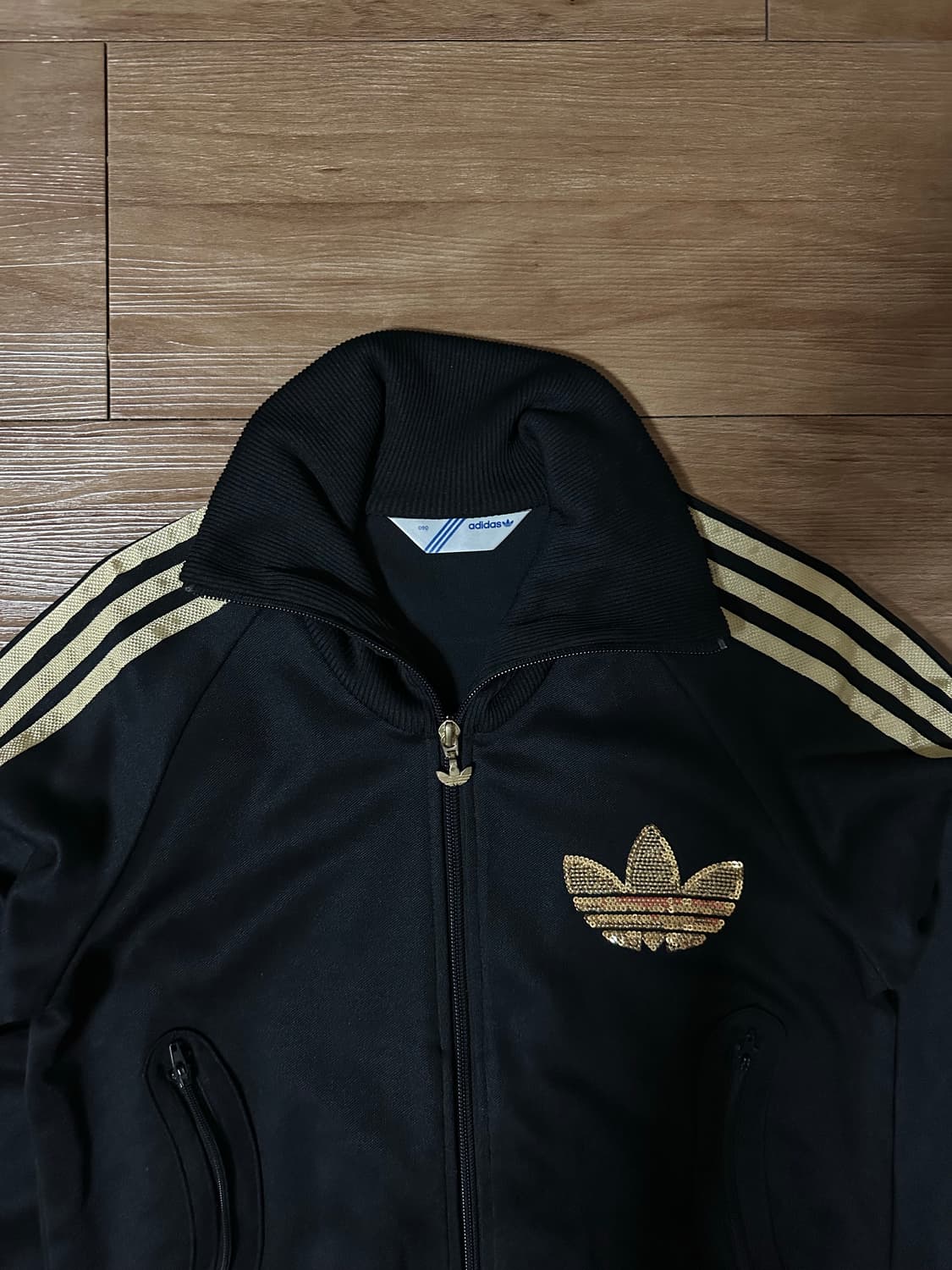 아디다스 Glitter TT 트랙탑 블랙 90 판매 상품이미지2