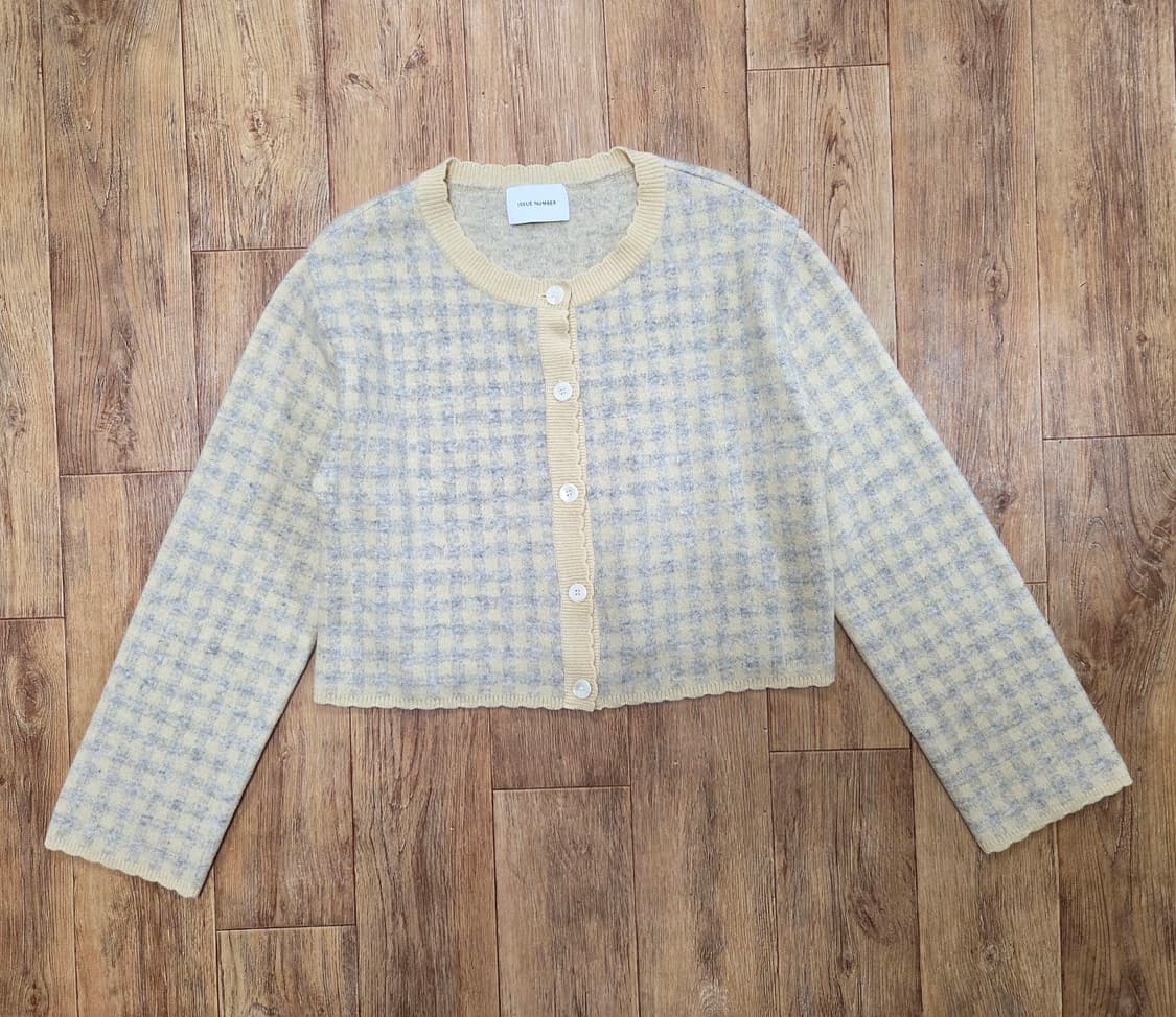 이슈넘버(ISSUE NUMBER) 램스울 체크패턴 가디건 프리사이즈 상품이미지6
