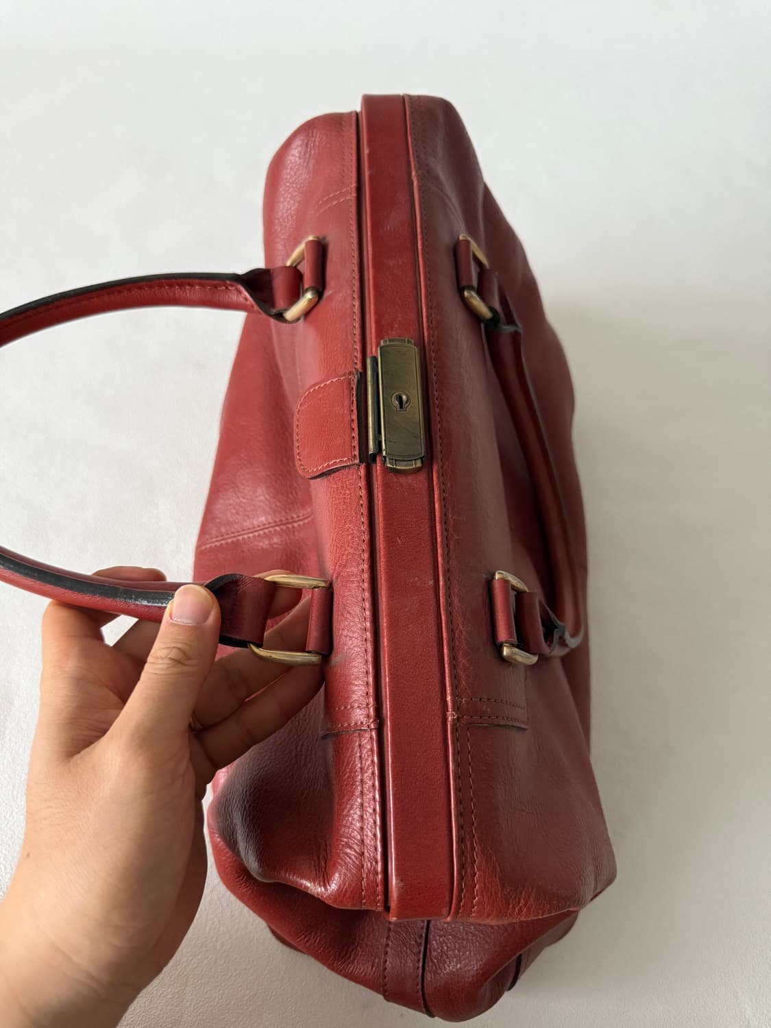 란체티(LANCETTI) 레더 닥터 보스톤백 상품이미지6