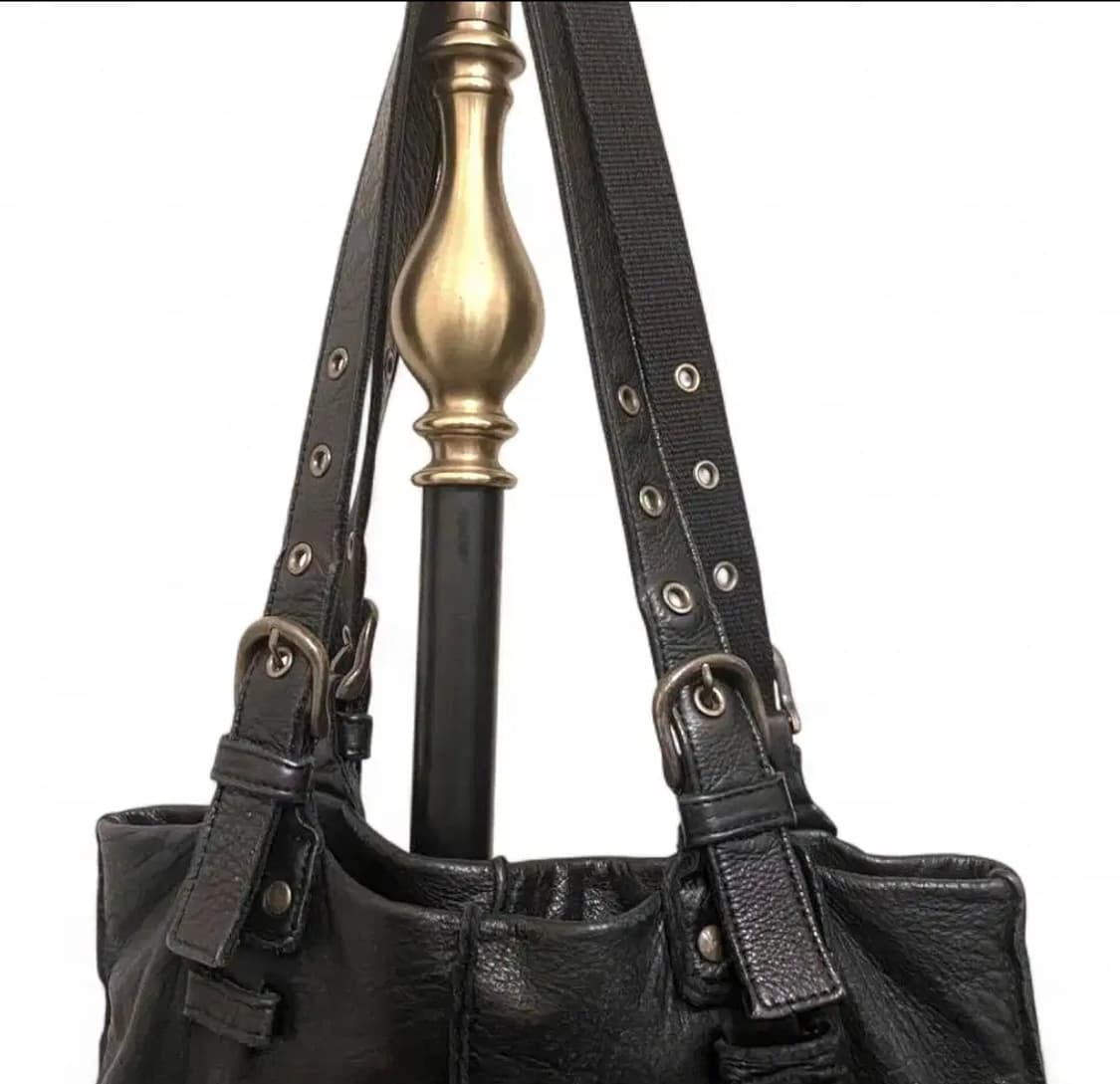 벨티드 숄더 소가죽 토트백 y2k 릭 또는 요지 꼼데가르송 스타일  상품이미지4