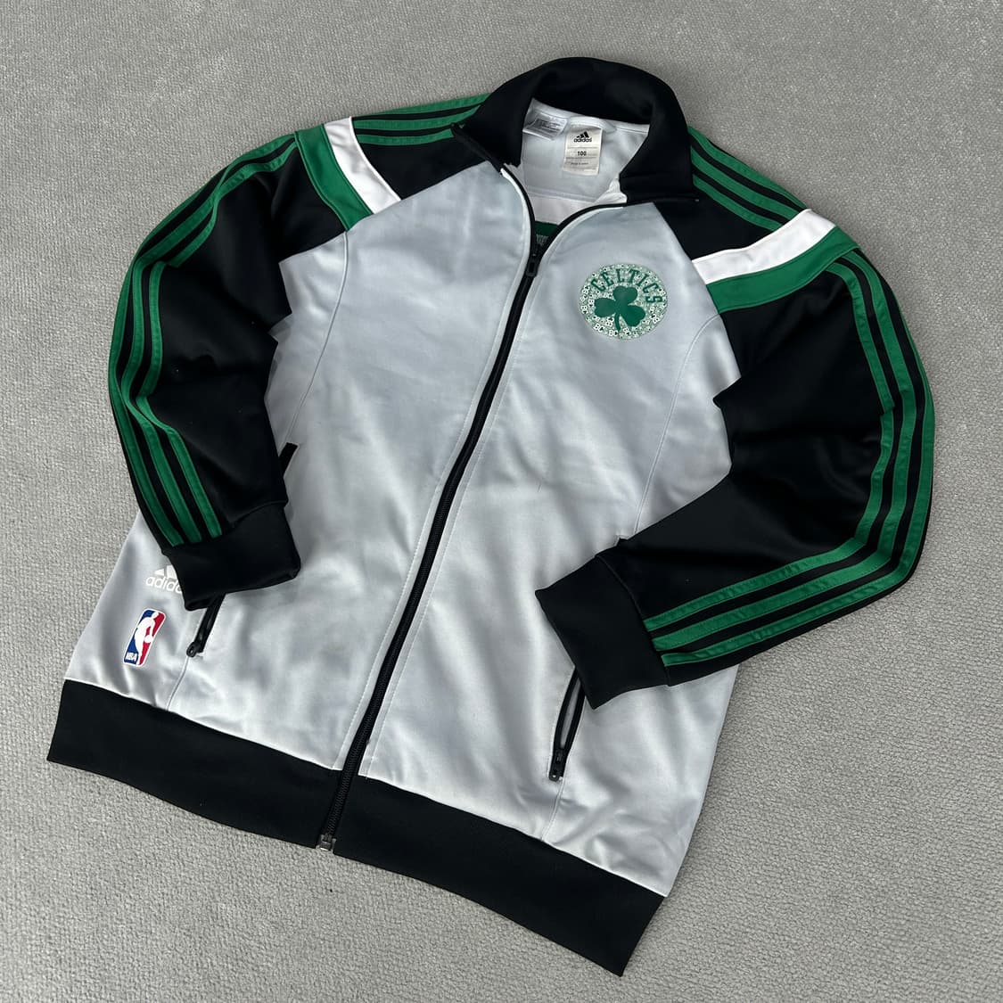 아디다스 그린삼선 화이트 져지  상품이미지1