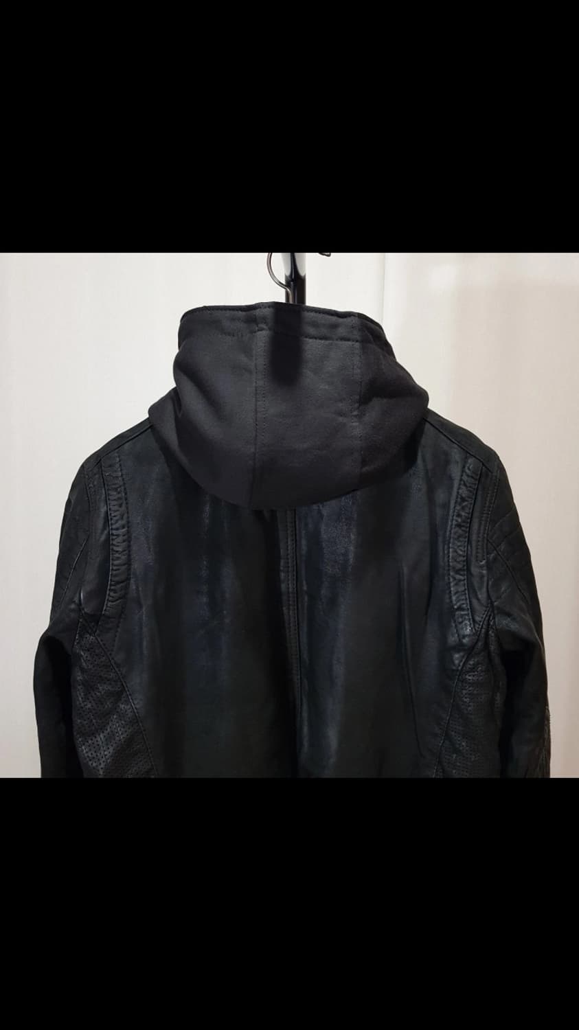 Milwaukee 후드 가죽 자켓 상품이미지4