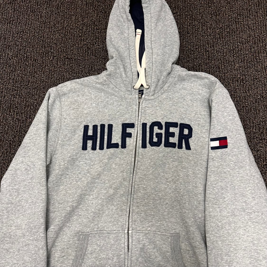 타미힐피거 기모 후드집업 그레이 XL 상품이미지2