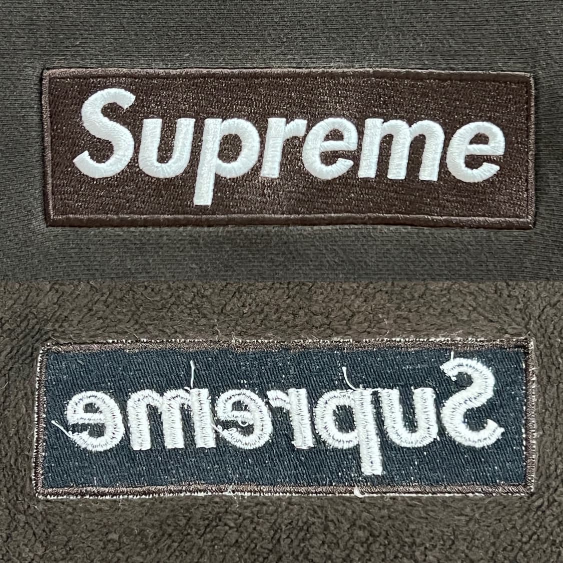 슈프림 2003 브라운 박스로고 크루넥 상품이미지4