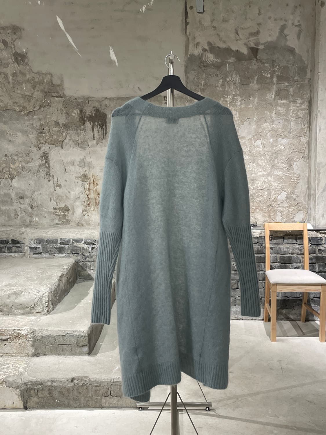 아크네 스튜디오 민트 라야 모헤어 오픈 롱 가디건 상품이미지6