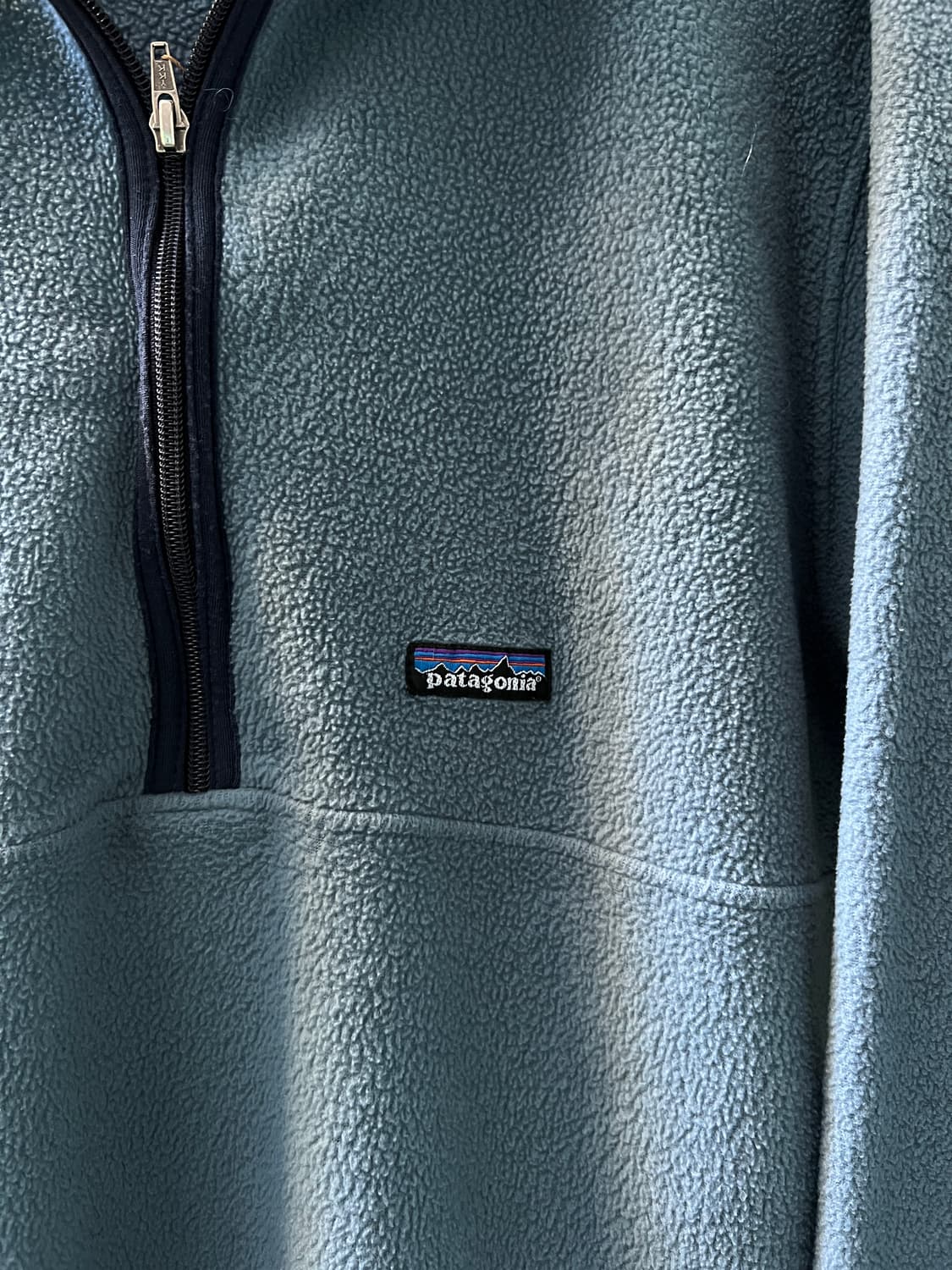 [L]90's 파타고니아 신칠라 파스텔블루 하프집업 플리스 상품이미지3