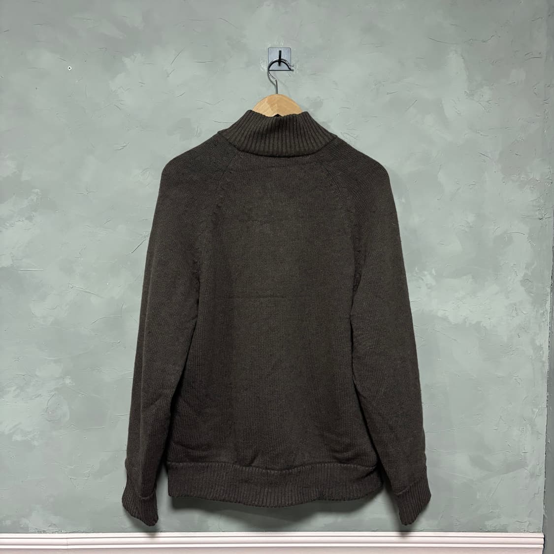 라코스테 울 니트 집업 브라운 상품이미지4