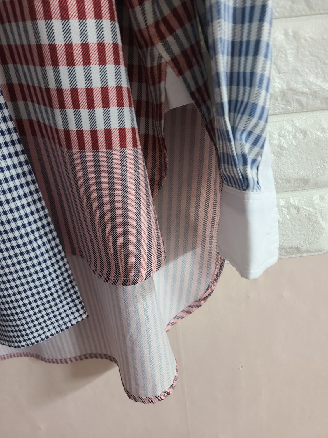 김하늘 언발란스 체크남방(프리) 상품이미지5