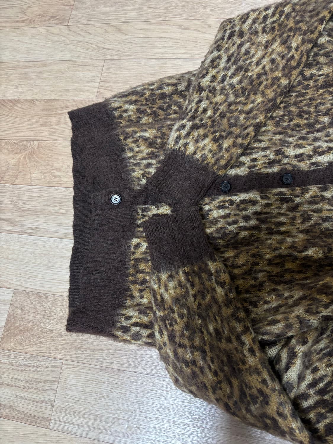 애즈이프캘리 레오파드 가디건 브라운 상품이미지4