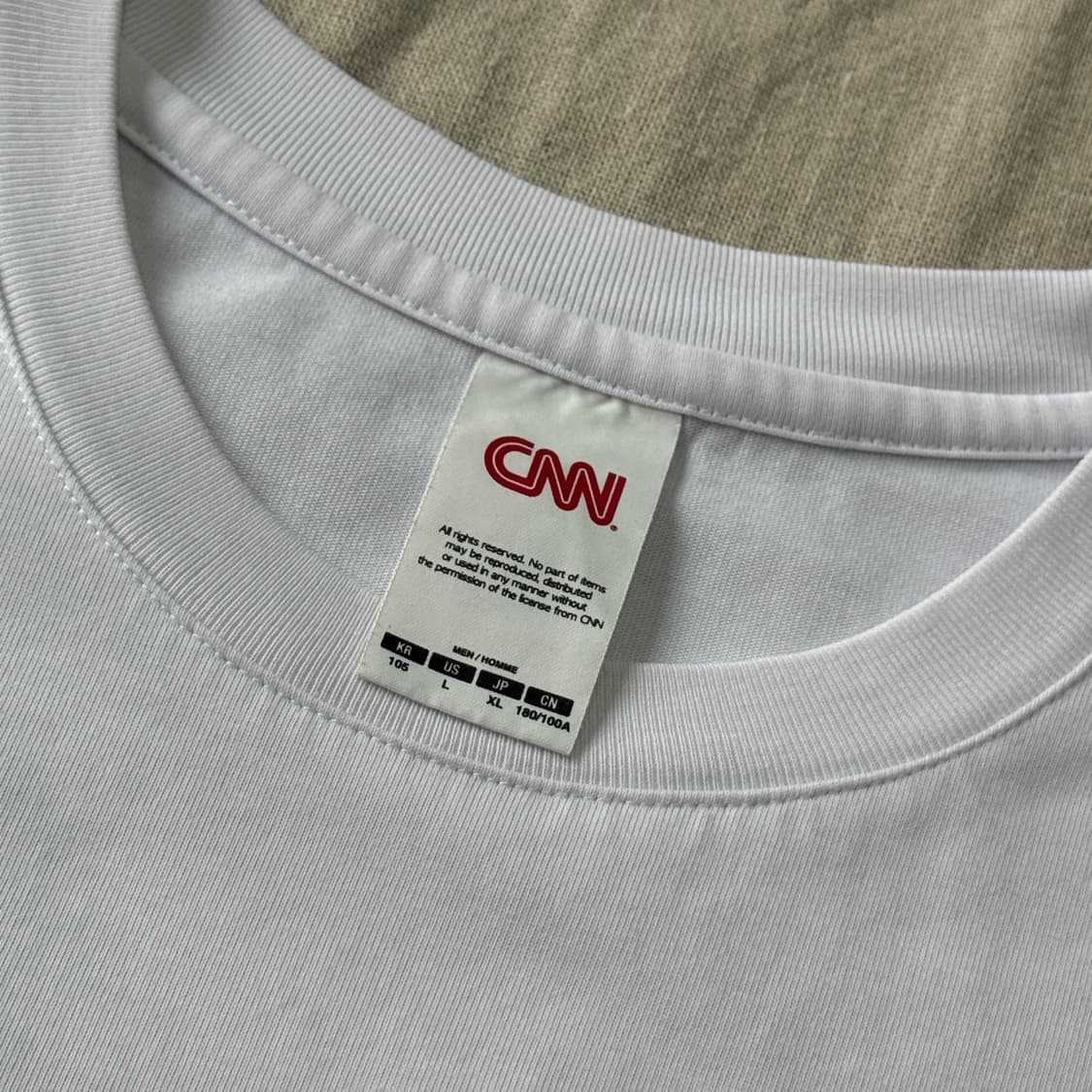 CNN어패럴 자수 화이트 반팔 105 상품이미지5