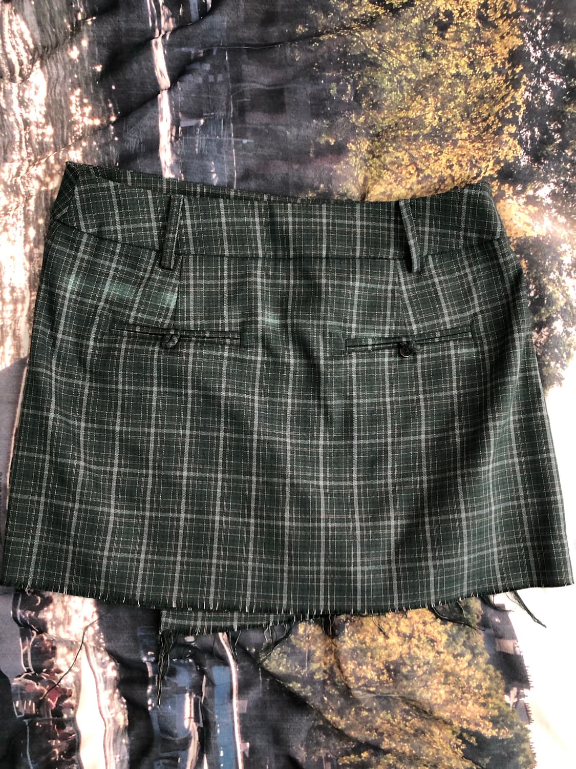 밀로우먼 슬래시 랩 미니 스커트 [딥 그린] 상품이미지4