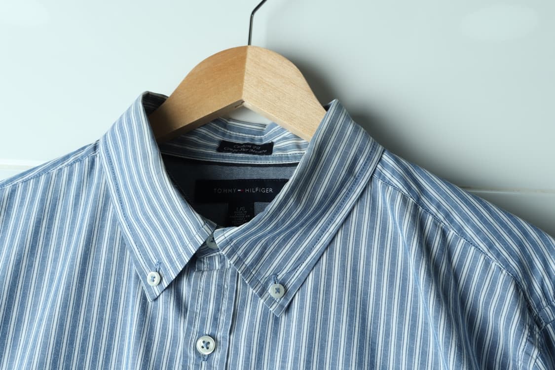 (L-XL) 타미힐피거 셔츠 남방 블루 스트라이프 아메카지-H32713 상품이미지6