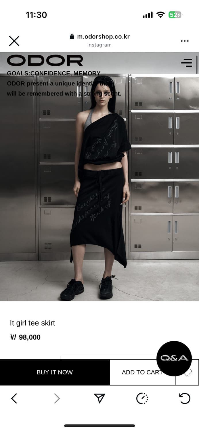 오도어 it girl tee skirt 상품이미지1
