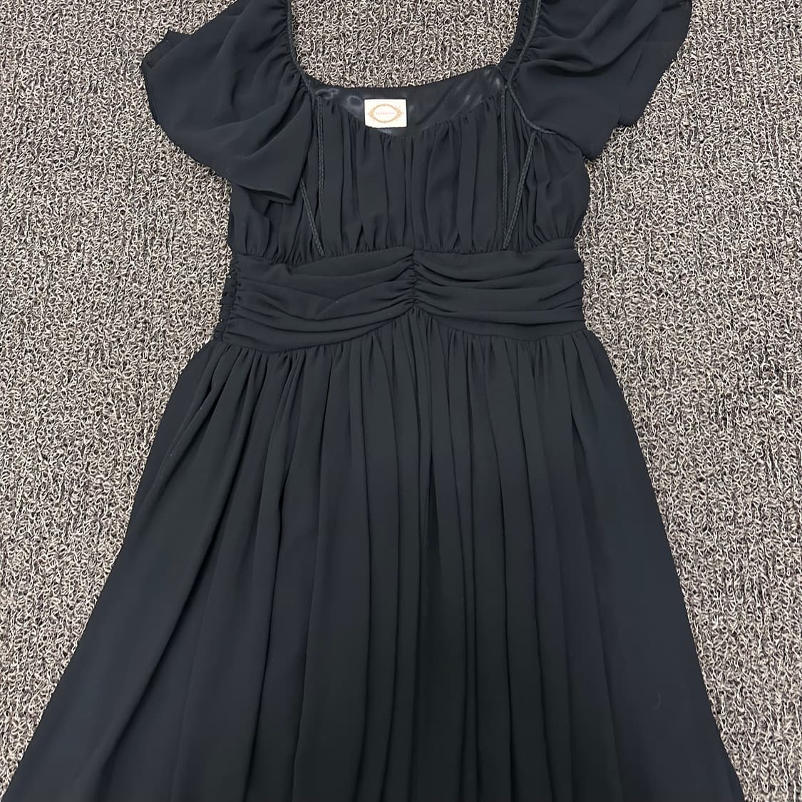 RENEEVON 레니본 여성 롱 원피스 쉬폰 블랙 상품이미지2