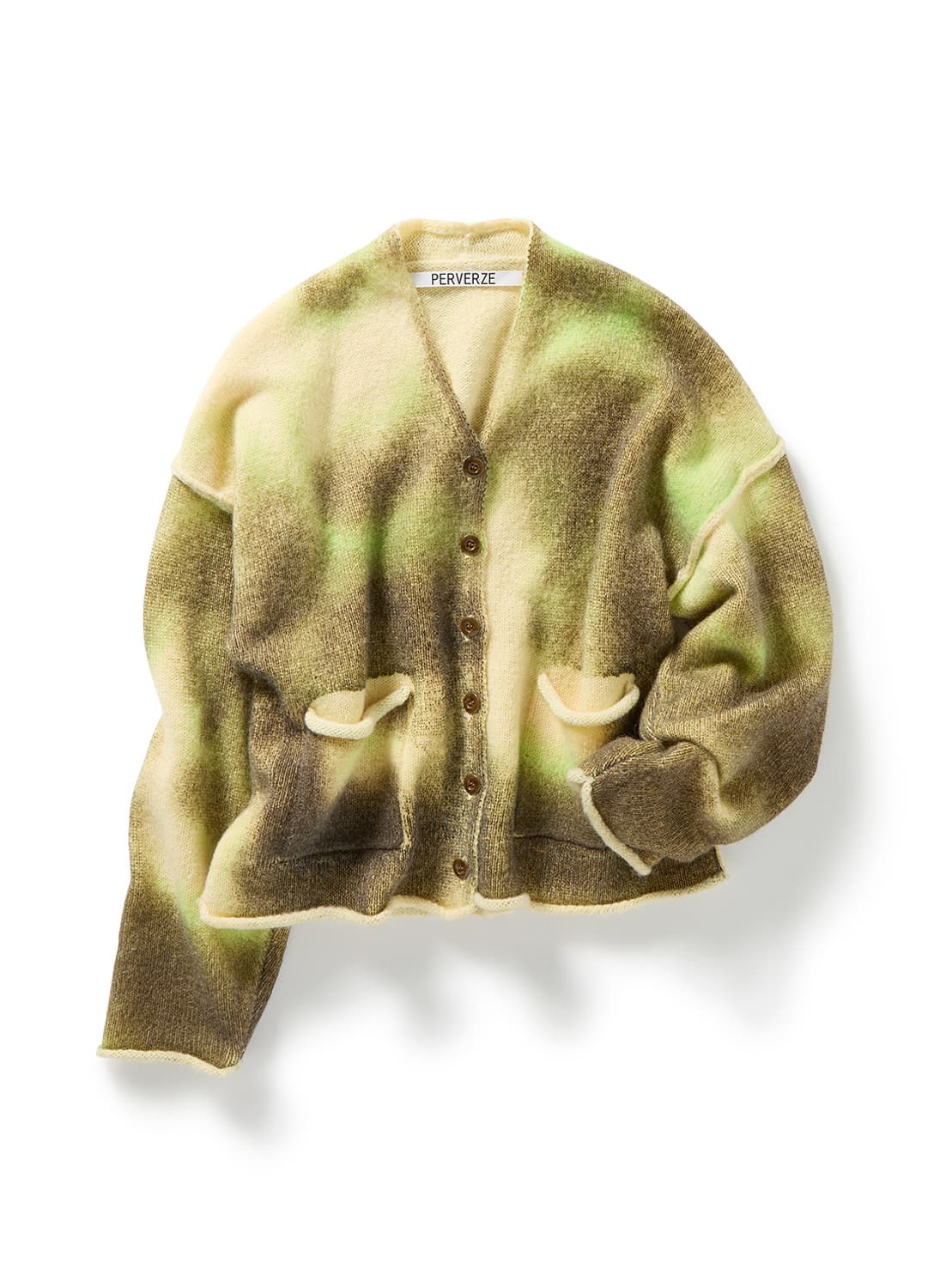 [F]퍼버즈 25fw Spray Drawing 가디건/크림 상품이미지4