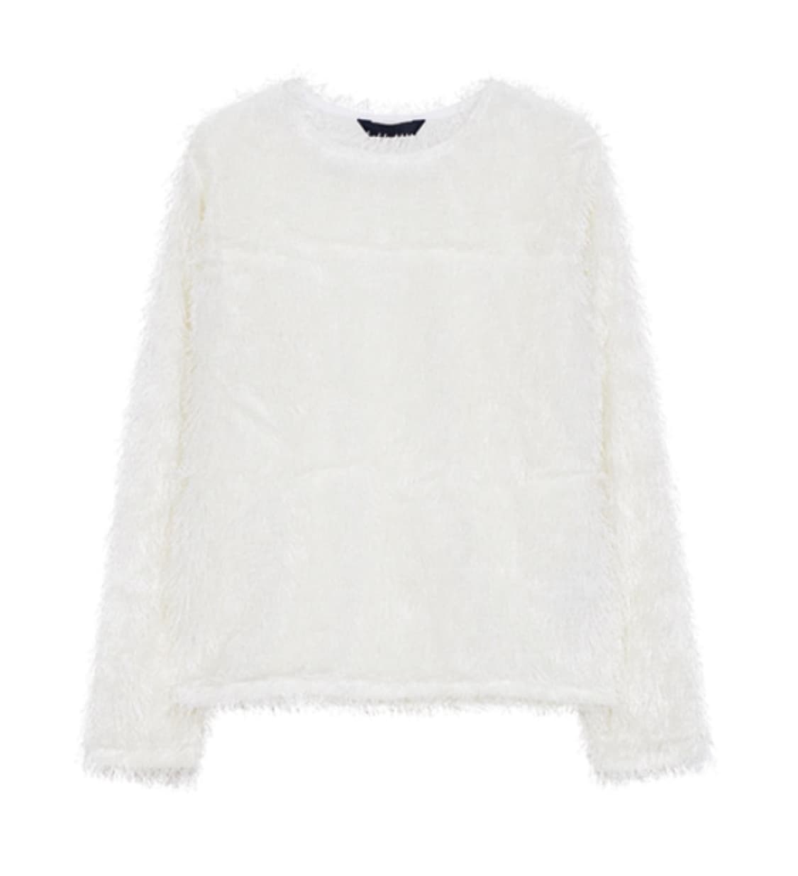 헤어리 니트 탑_민주 착용 상품이미지2