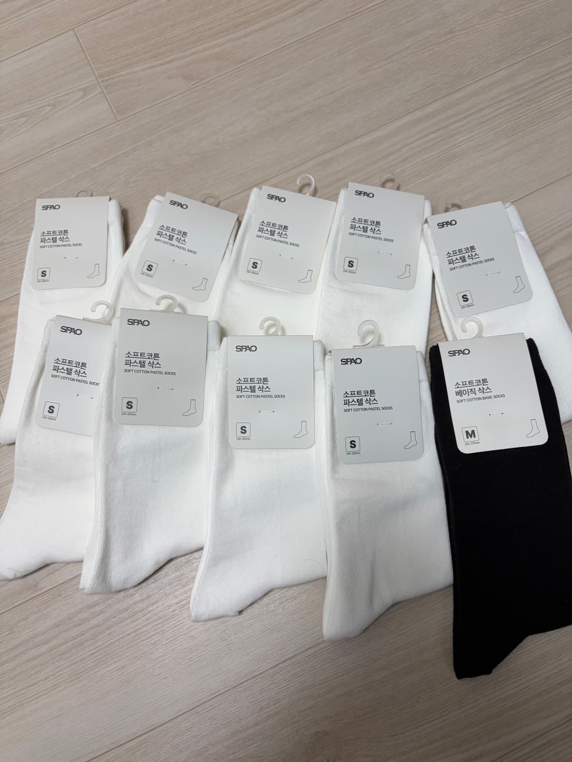 스파오 소프트 코튼 파스텔 삭스 S/M 양말 상품이미지1