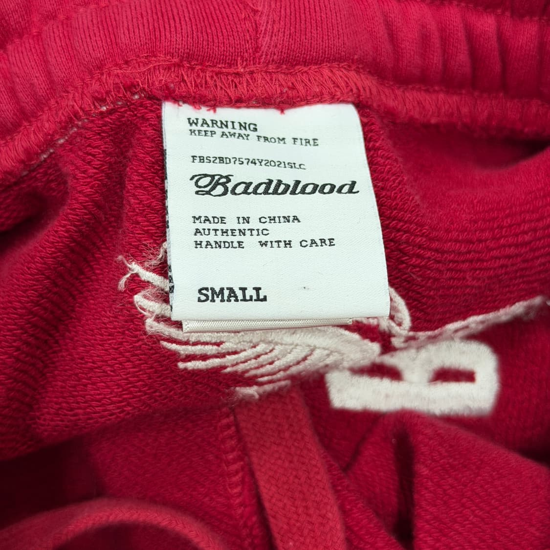 배드블러드 롤러 팰리스 크롭 후드집업 스트링 바지 셋업 세트 레드 S 상품이미지8