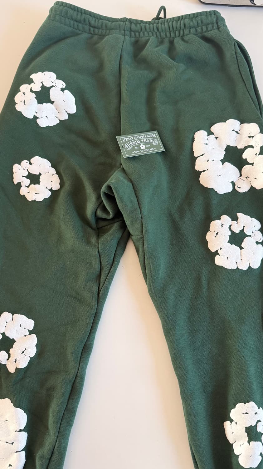 데님 티어스 더 코튼 리쓰 스웨트팬츠 그린xl 상품이미지2