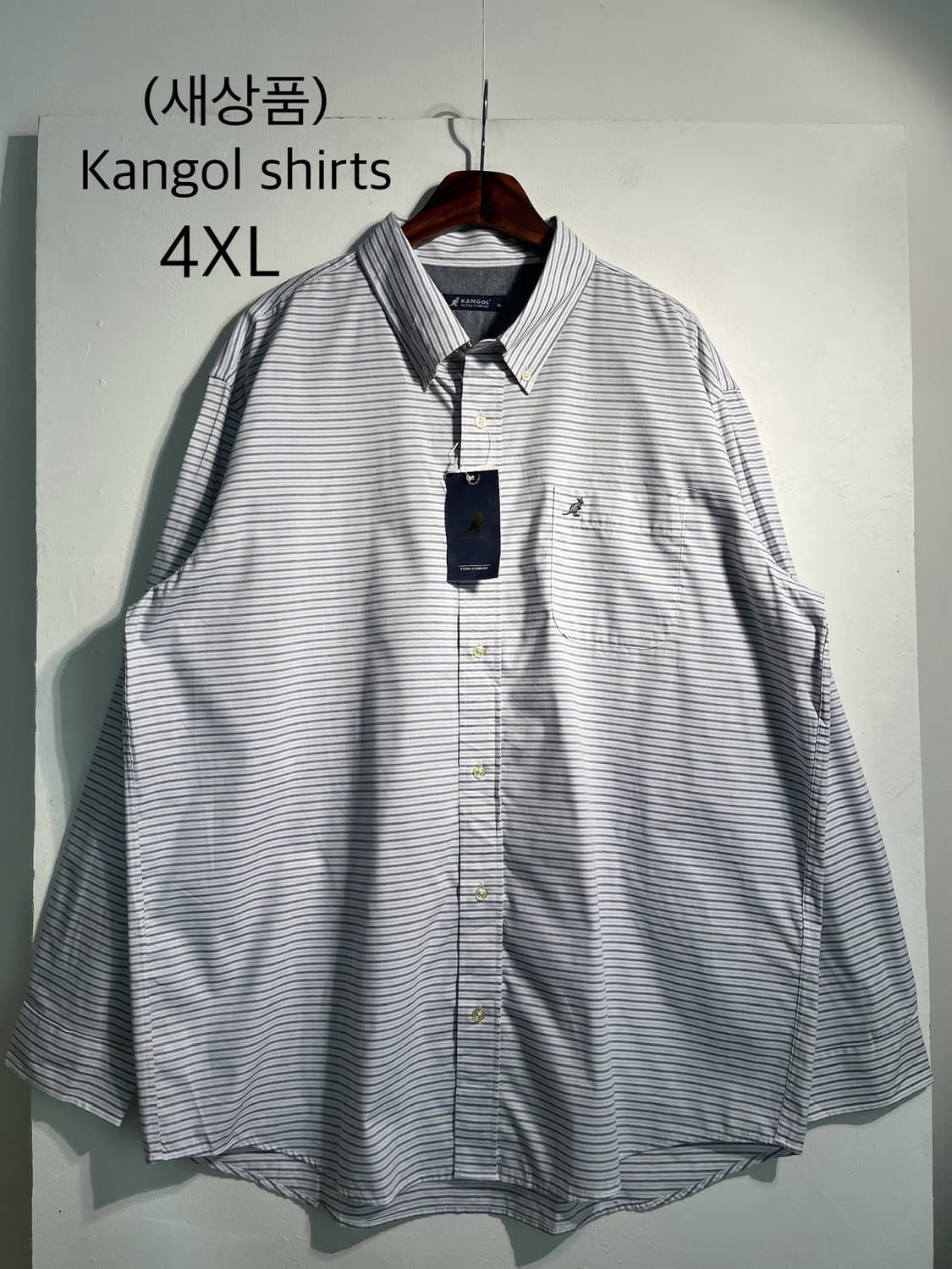 (새상품) Kangol 캉골 스트라이프셔츠 4XL 상품이미지1