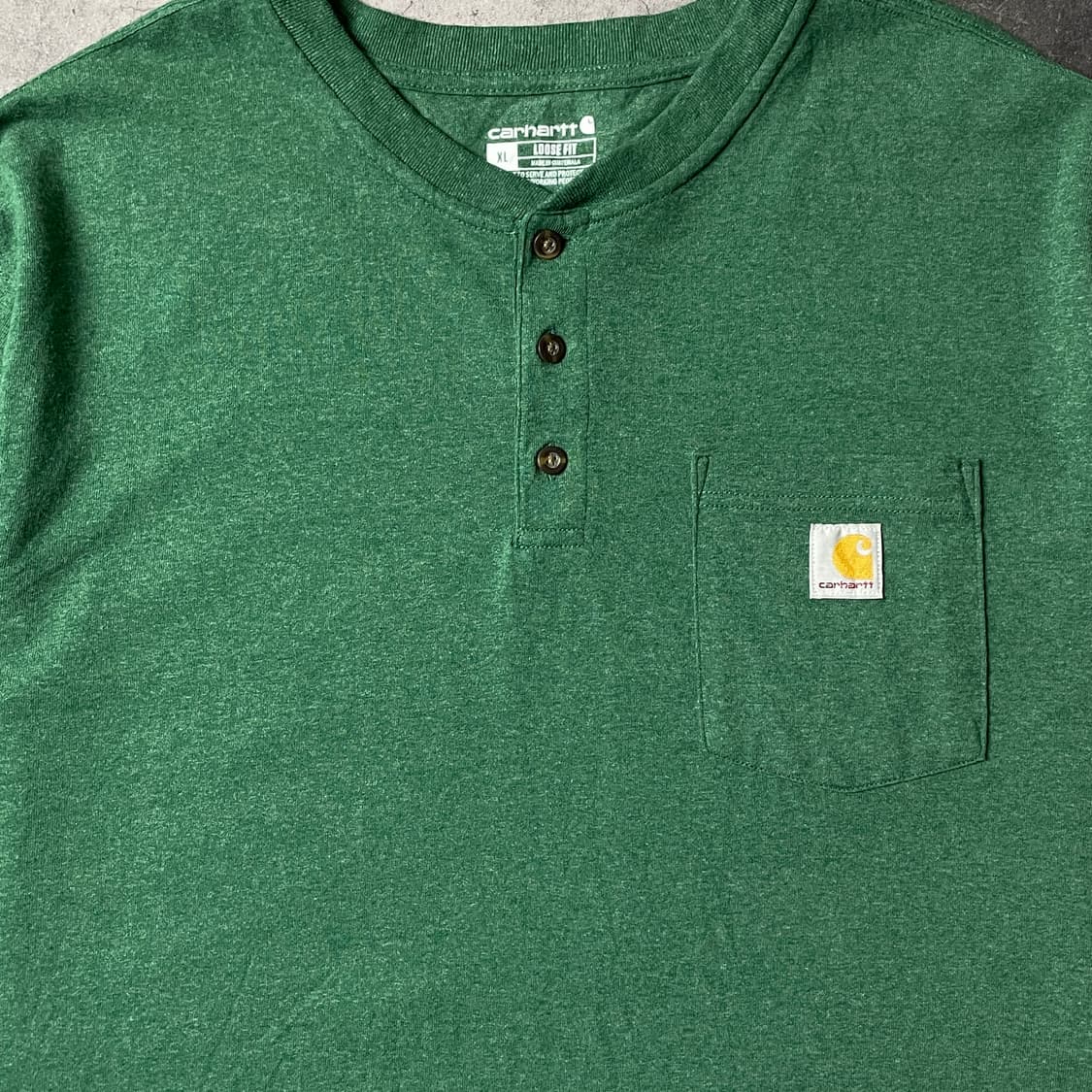 CARHARTT 칼하트 K128 그린 헨리넥 긴팔 티셔츠 A00952 상품이미지3