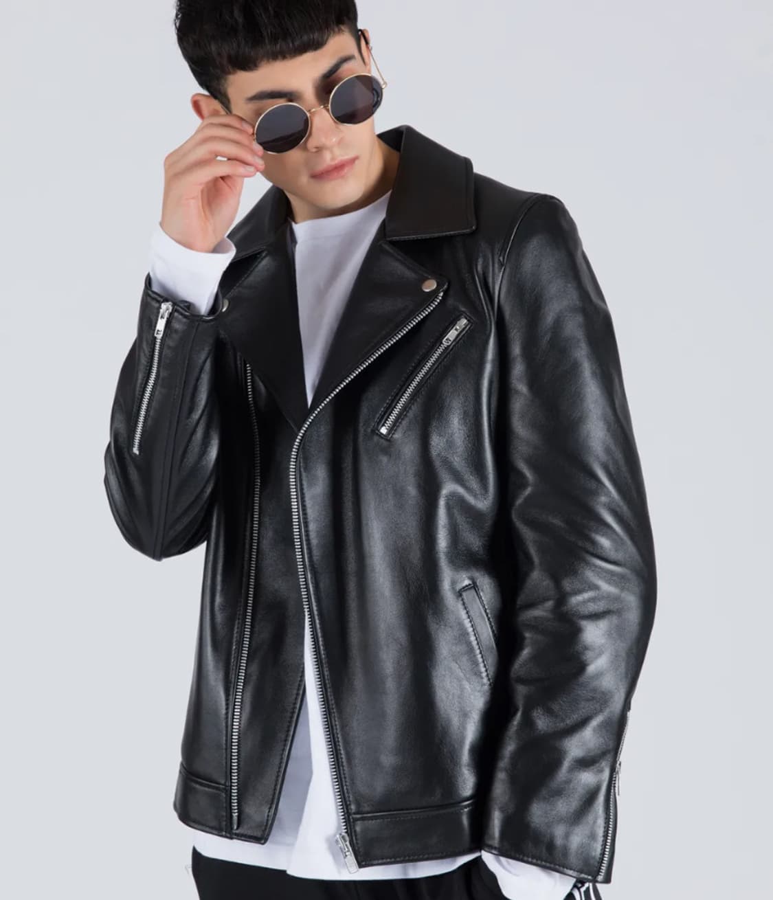 스텔라비 리얼 램스킨 레더 라이더 자켓 L사이즈 탭채새제품 상품이미지1