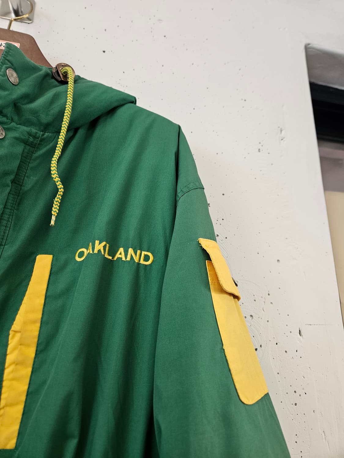 MLB 오클랜드 어슬레틱스 그린 야구 롱패딩 상품이미지2