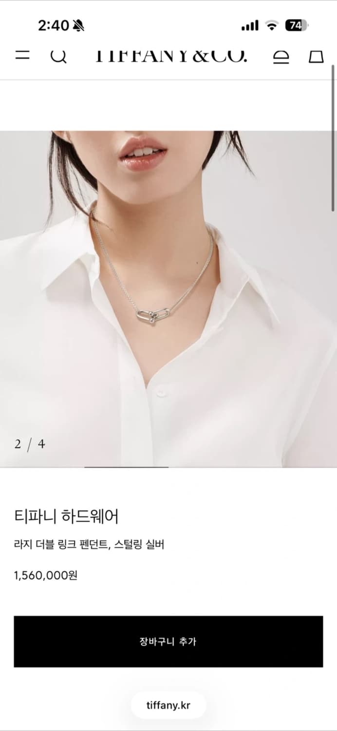 티파니 하드웨어 더블링크 실버 상품이미지2