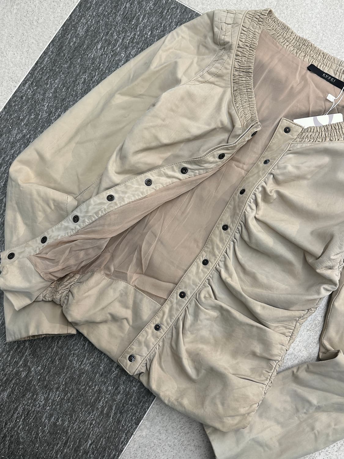 구찌 톰포드 00s 렘스킨 셔링 자켓  상품이미지4