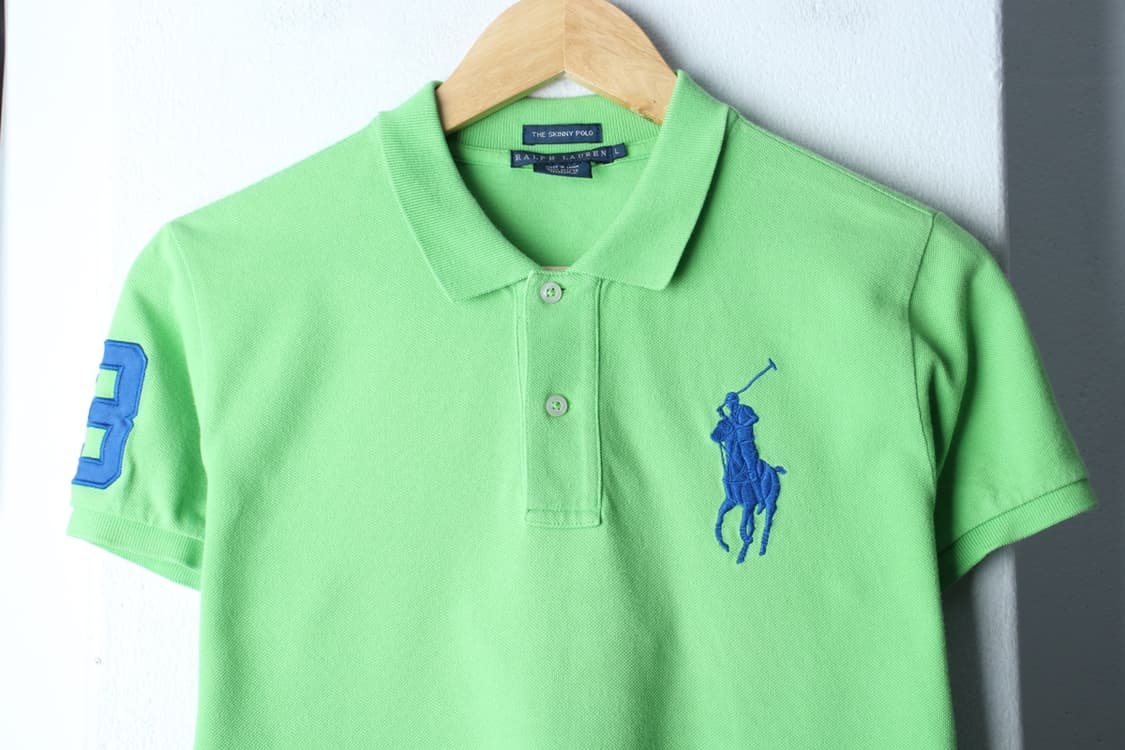 W(L-XL) 폴로 랄프로렌 반팔 카라 티셔츠 연그린 빅포니-H30385 상품이미지3