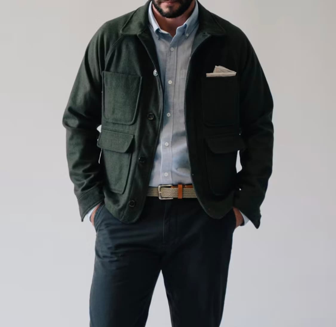 아폴리스 초어자켓 올리브 L 판매 상품이미지7