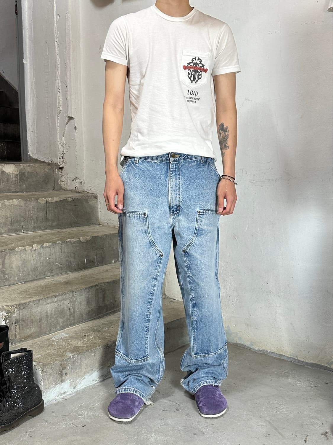 OG 칼하트 B73 더블니 팬츠 칼하트 데님 더블니 상품이미지2