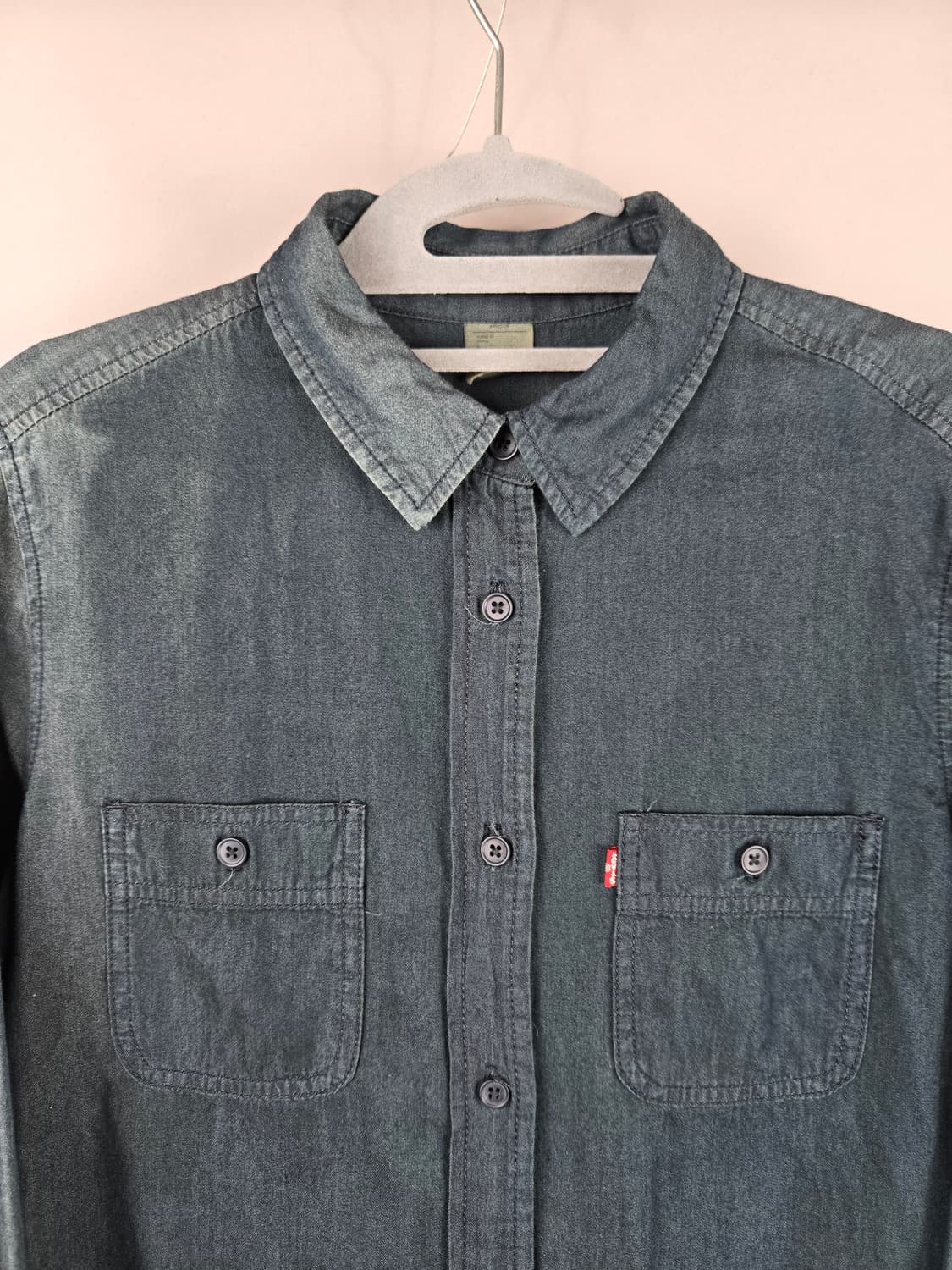 [무료배송]리바이스 S 여성 워싱 얇은 데님 청 긴팔 셔츠 상품이미지2