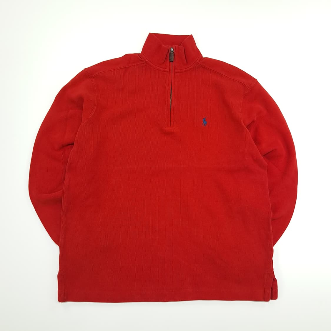 CN808 S 폴로 랄프로렌 레드 하프집업 긴팔 니트 스웨터 상품이미지1