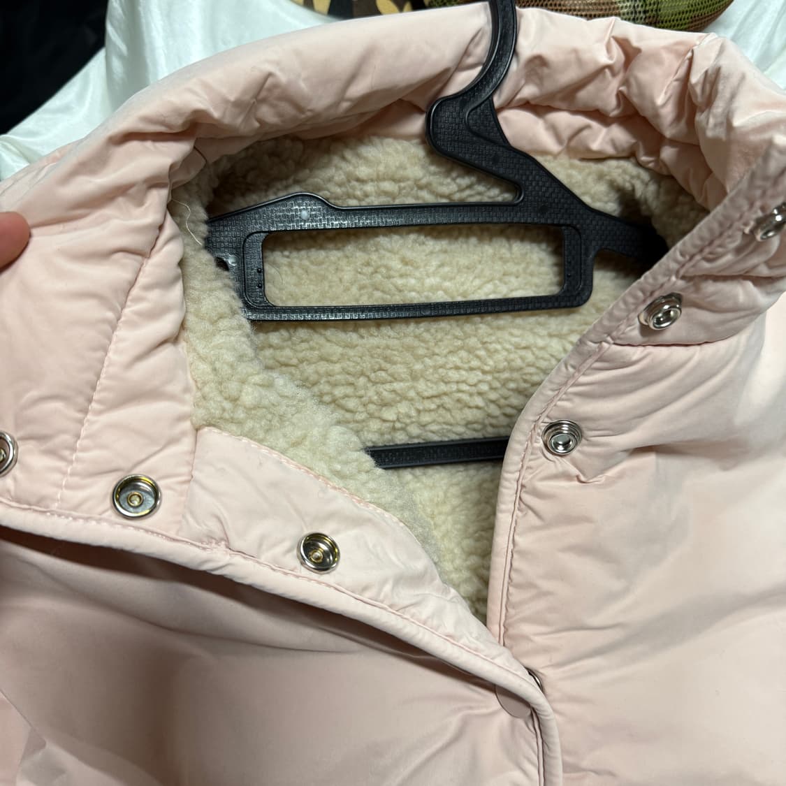 VTG 빈티지 딸기우유 뽀글이 양털 크롭 숏 패딩 상품이미지5