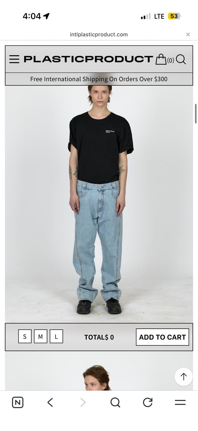 Plasticproduct drift denim pants L 상품이미지3