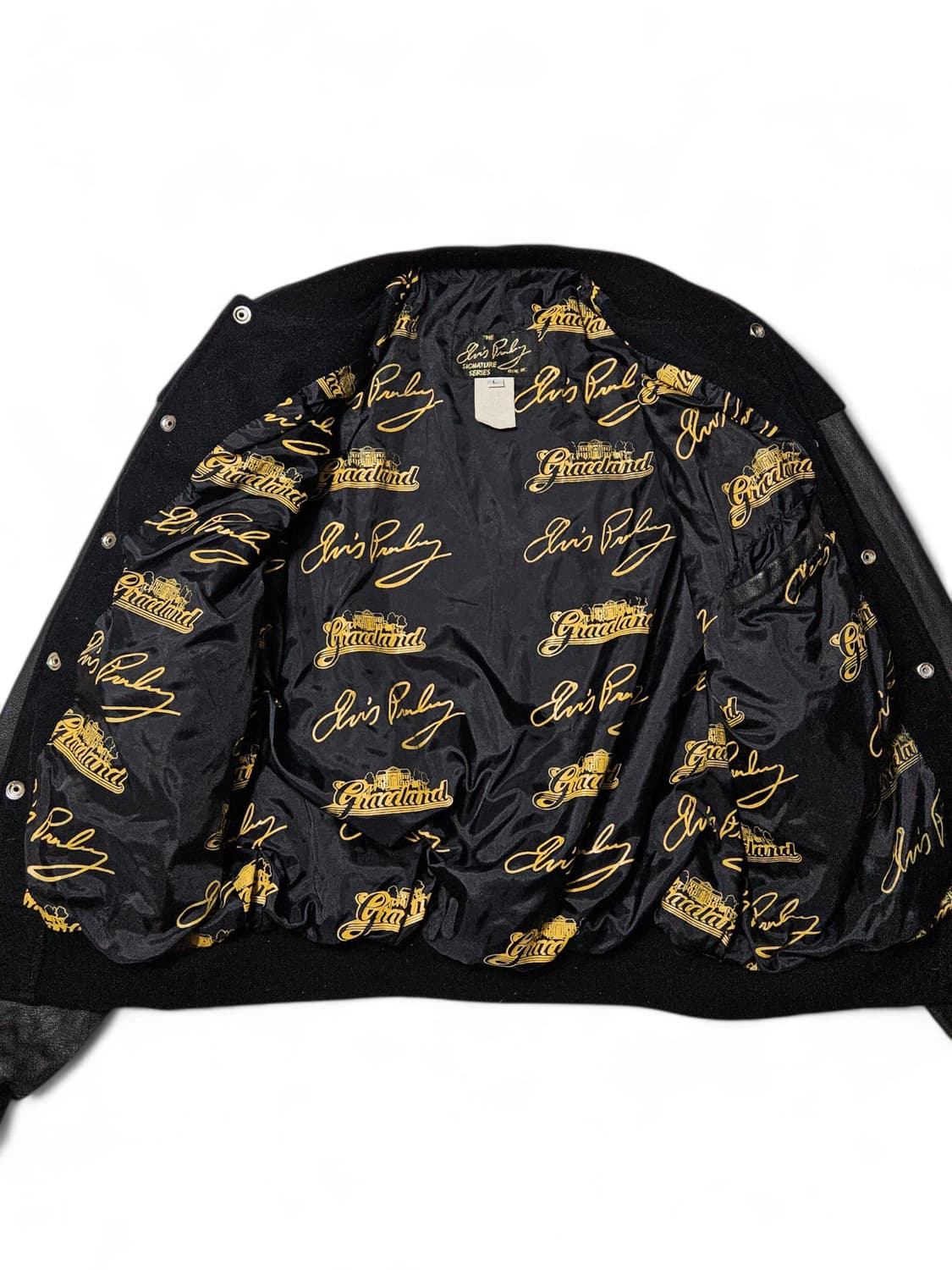 1990's 엘비스 프레슬리 암레더 바시티 자켓 L 상품이미지7