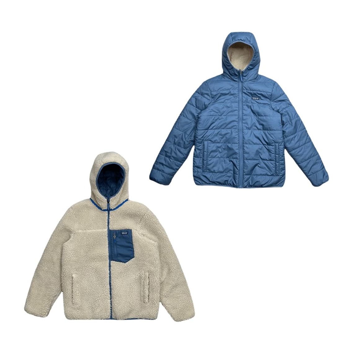 파타고니아 리버시블 키즈 퀄팅 플리스 후드집업 자켓 XXL 상품이미지1