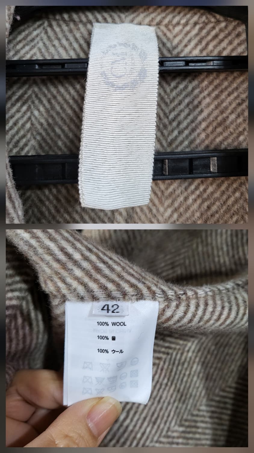 씨엠 컬렉션 헤링본 울100 빅 포켓 코트 상품이미지8