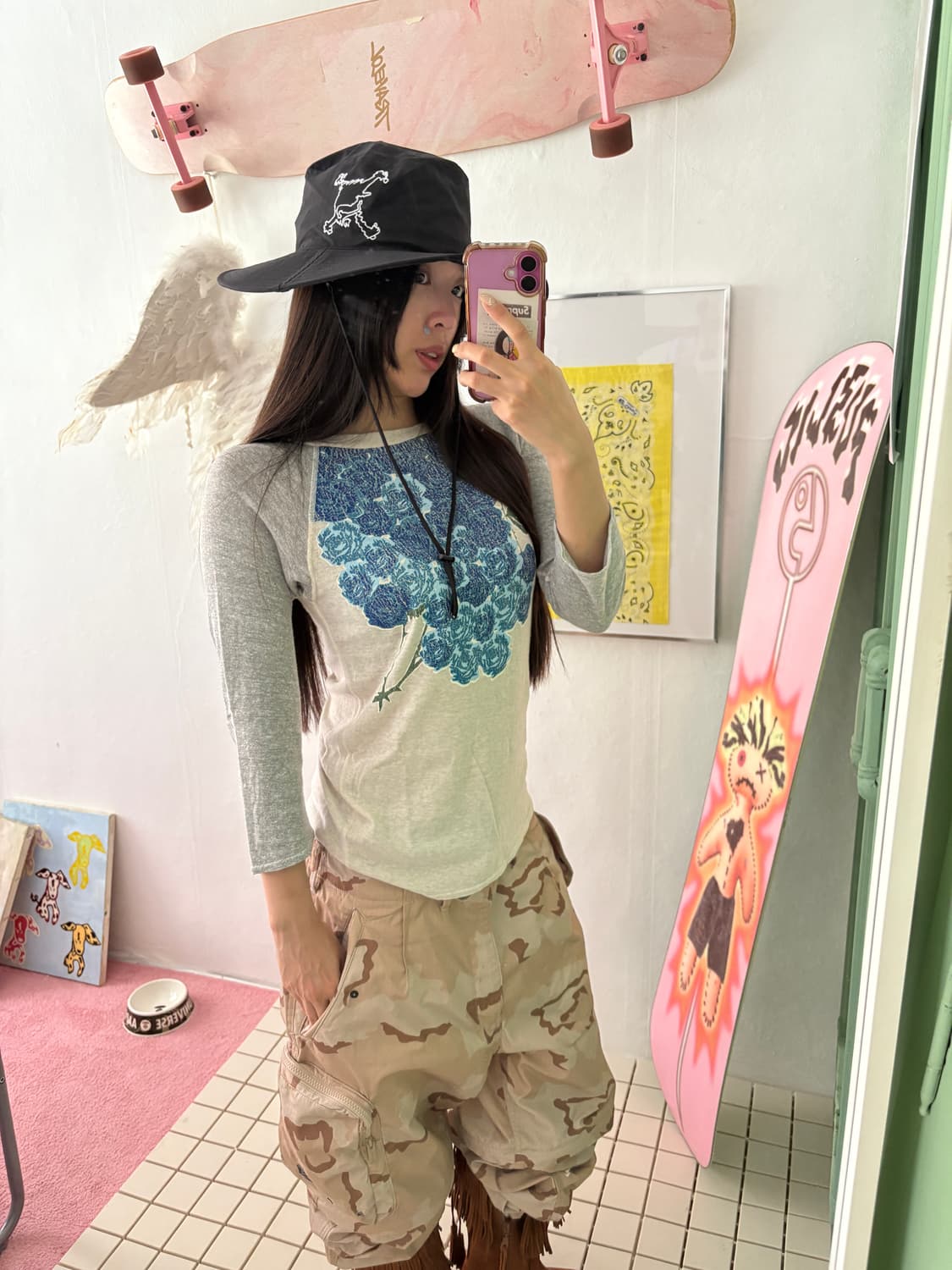 캐피탈  아오이하나 슬림 티셔츠 상품이미지2