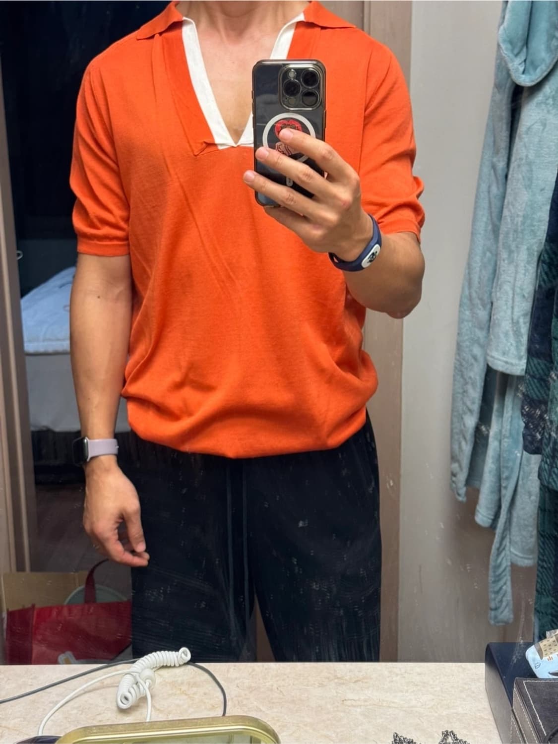 보테가 베네타 오픈 칼라 니트 폴로 / IT 50 상품이미지6