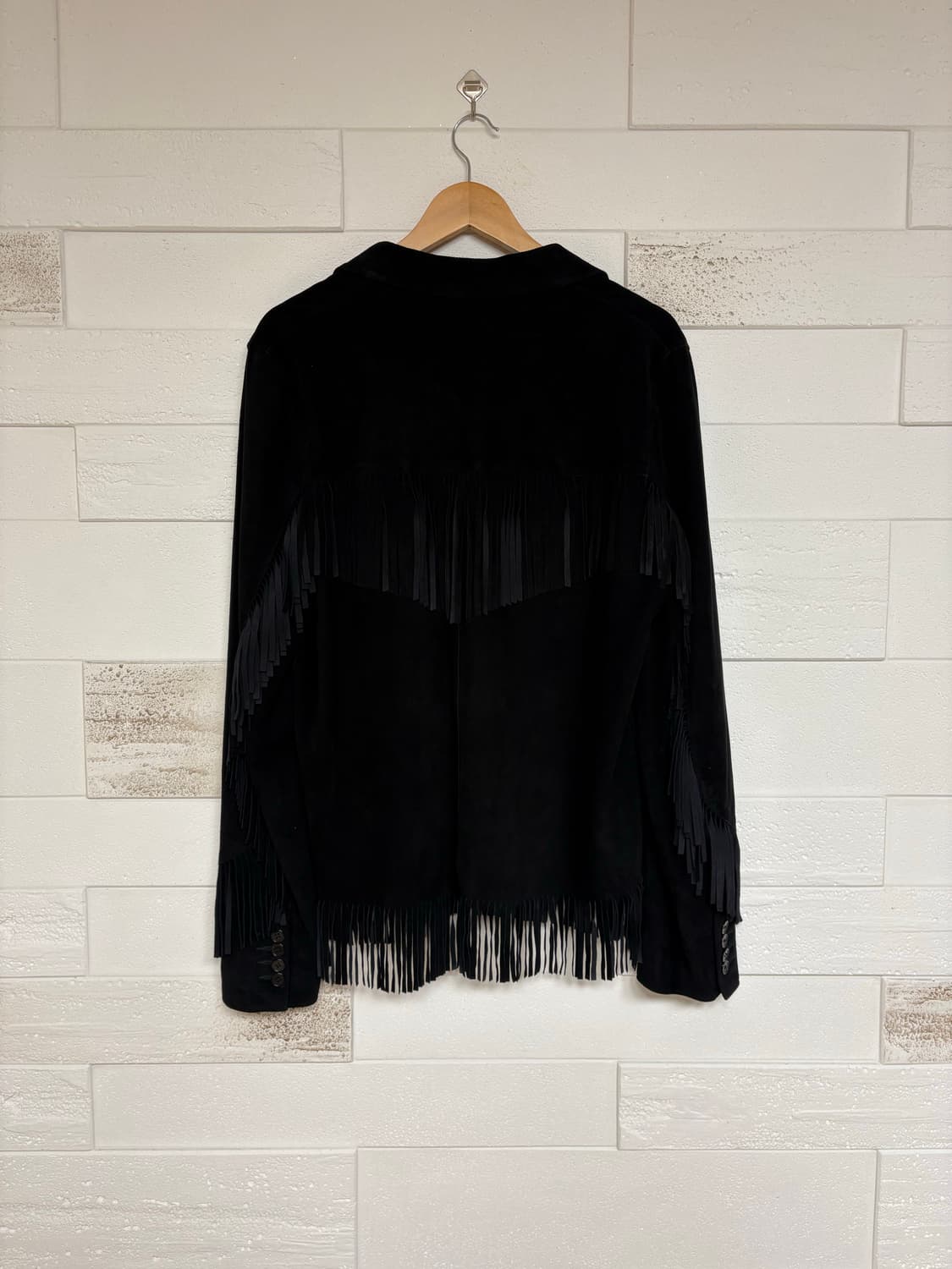 생로랑 13시즌 프린지 레더 자켓 상품이미지2