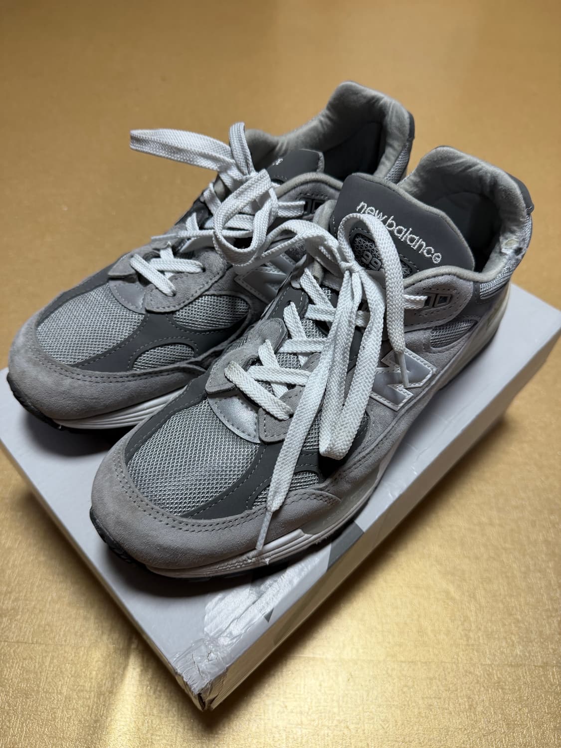 [275] 뉴발란스 992 그레이 275사이즈 5회착 상품이미지1