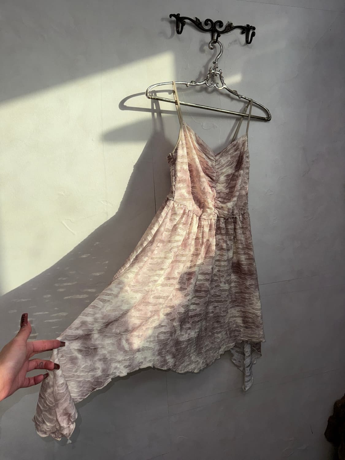 Dusty rose tie dye grunge unbalanced ops 상품이미지4